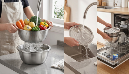 🥗 3-in-1 Stainless Steel Multi-Purpose Basin Set