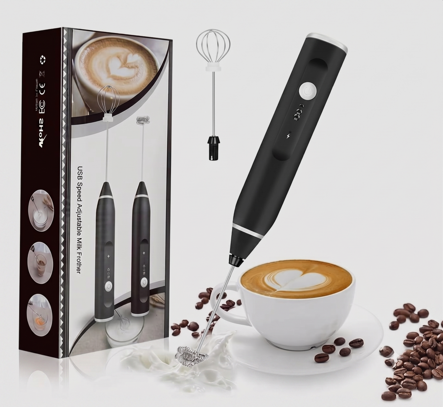 Premium Handheld Electric Coffee Beater & Milk