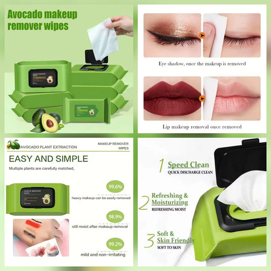 Avocado Makeup Remover Wipes (80pcs)