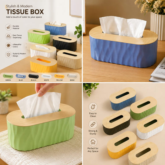 Wooden Head Tissue Box